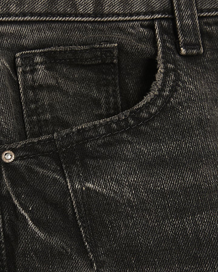 Petite Black High Rise Mom Jeans