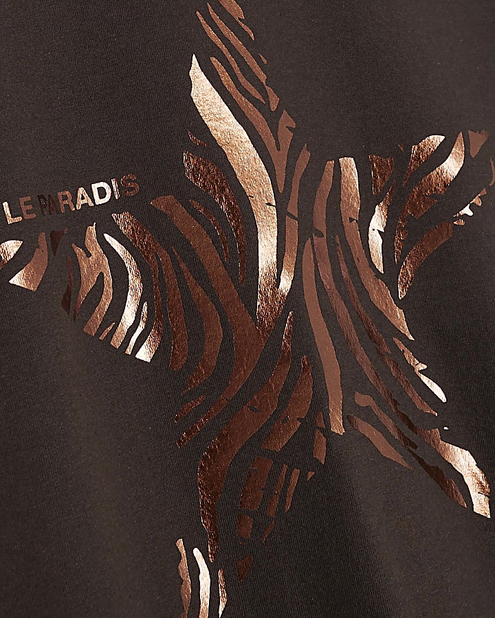 Brown Zebra Star T-Shirt