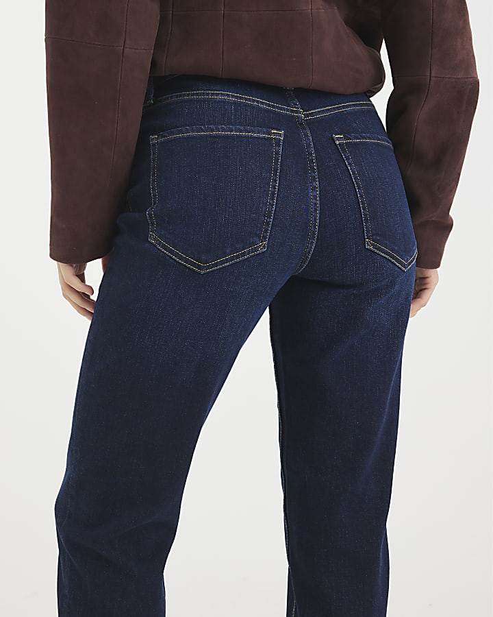 Blue High Rise Slim Fit Jeans