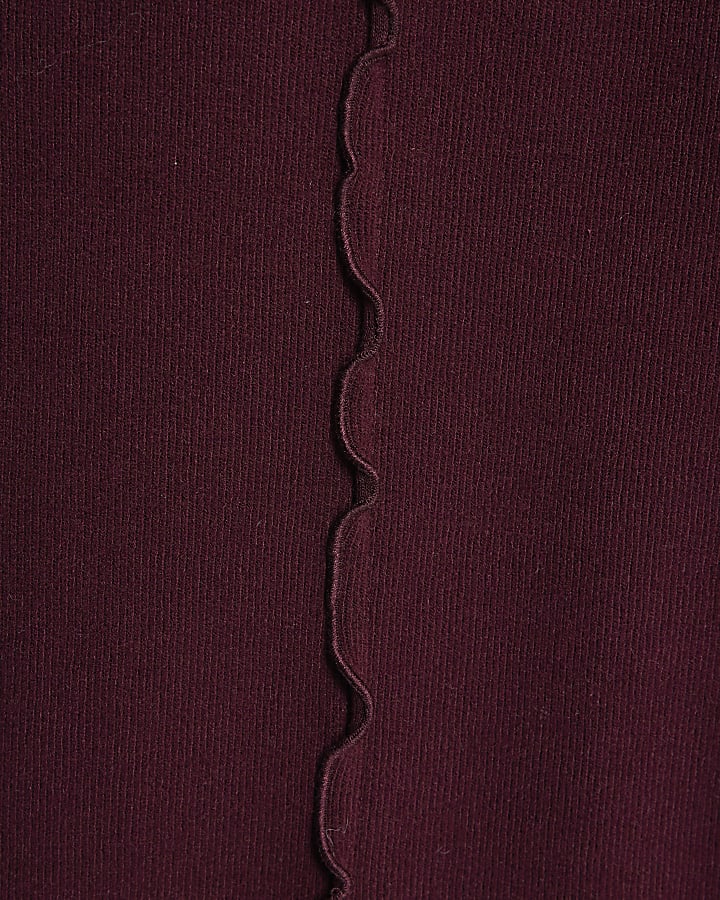 Red Long Sleeve Top And Trousers Lounge Set