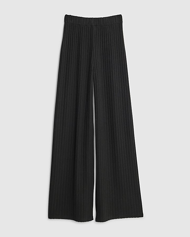 Black Long Sleeve Bardot Loungewear Set