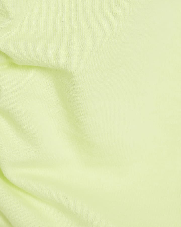 Lime Short Sleeve Ruched Side T-shirt