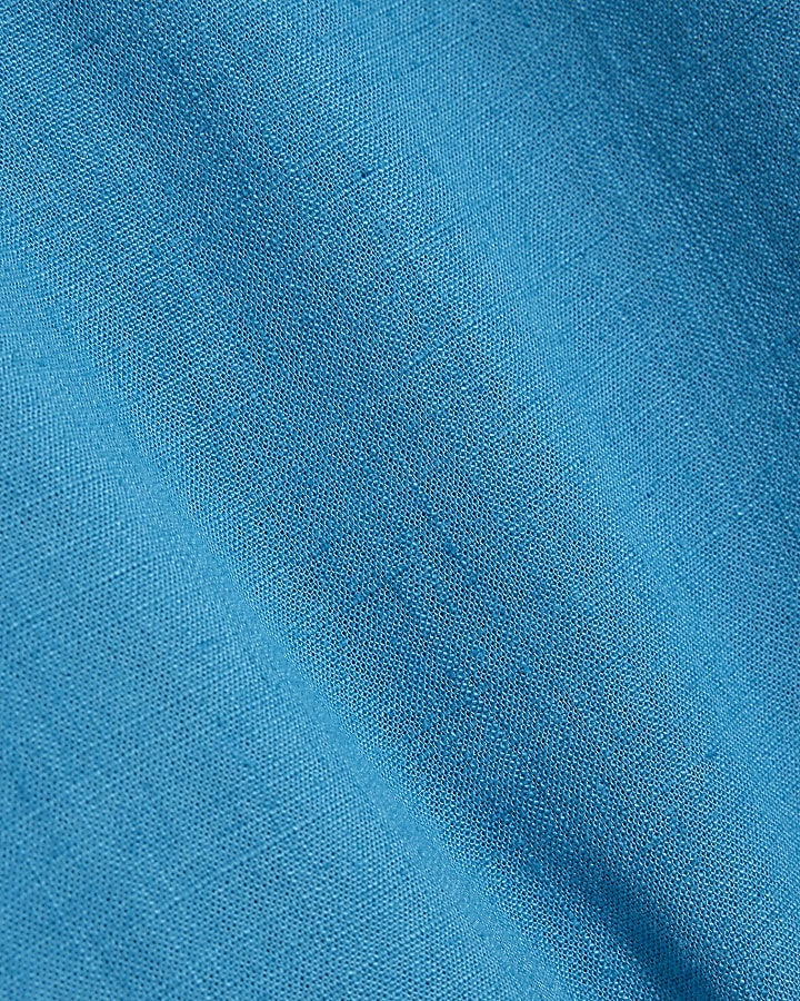 Blue Linen Blend Tank Top