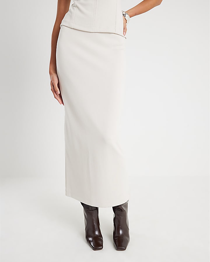 Cream Premium Maxi Skirt