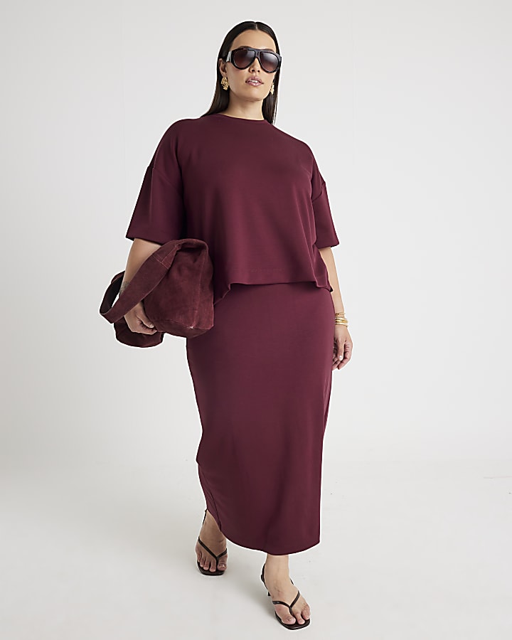Red Premium Maxi Skirt