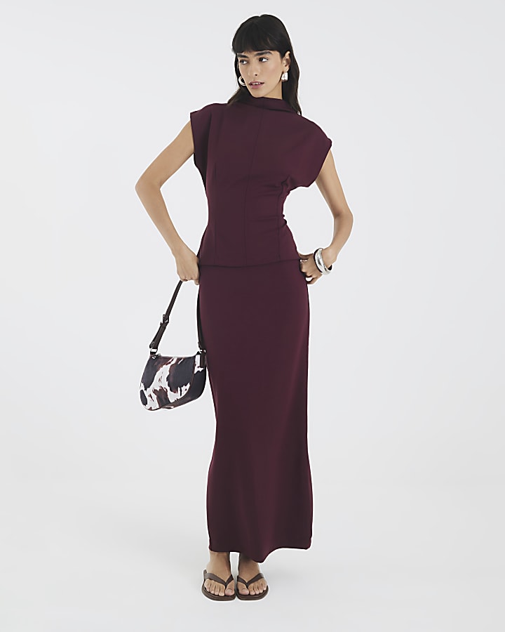 Red Premium Maxi Skirt