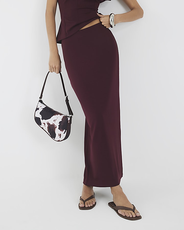 Red Premium Maxi Skirt