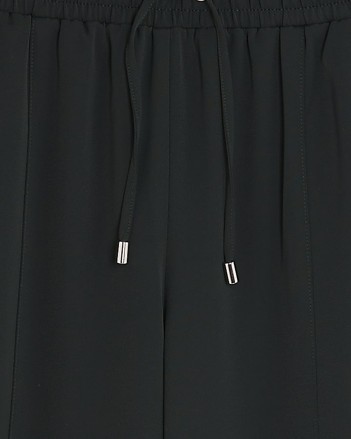 Green Wide Leg Side Striped Joggers