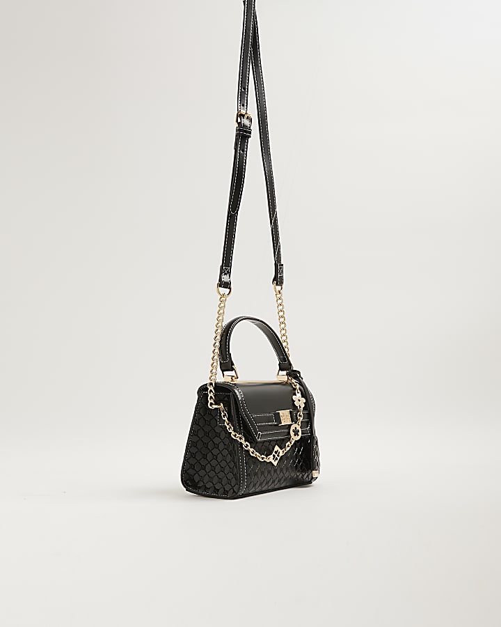 Black Mini Tote Cross Body Bag