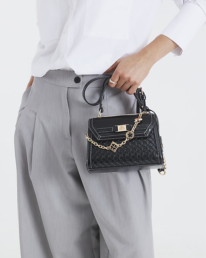 Black Mini Tote Cross Body Bag