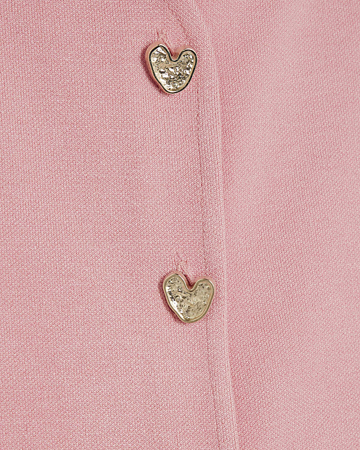 Pink Sleeveless Cropped Waistcoat
