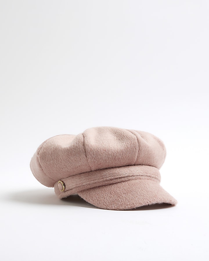 Pink Soft Brushed Baker Boy Hat