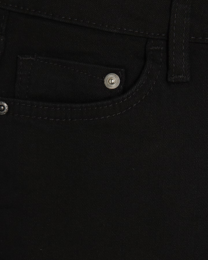 Petite Black Mid Rise Flared Jeans