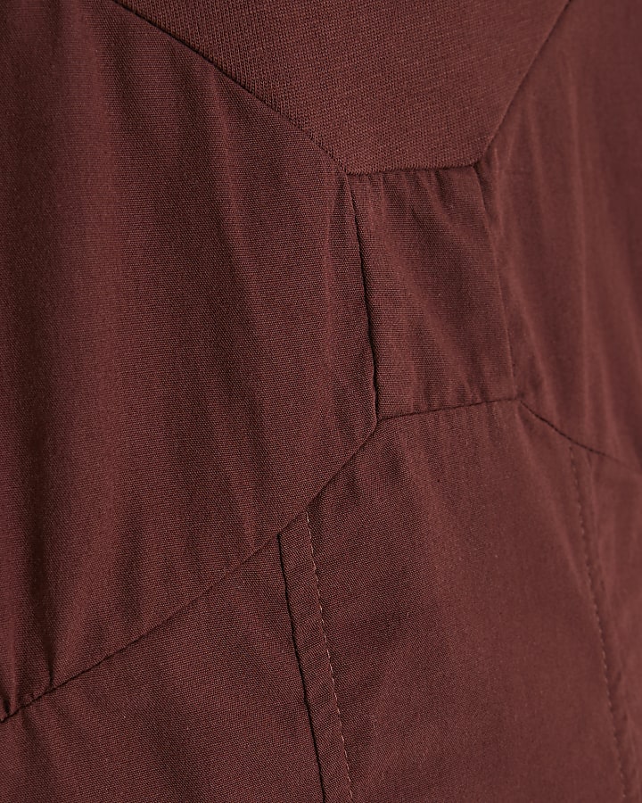Red Sleeveless Tie Back Corset T-shirt