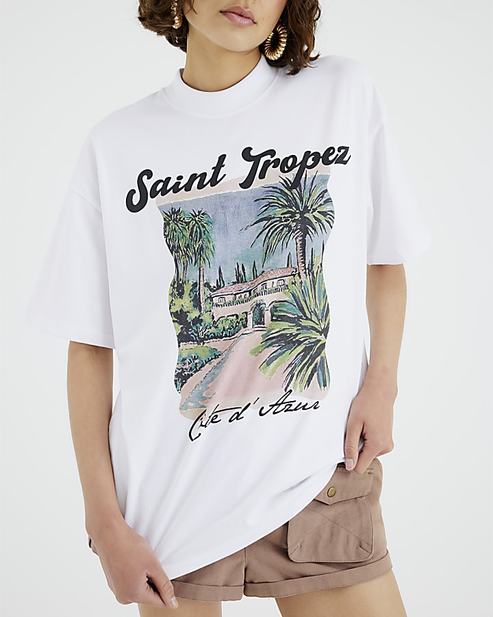 White Premium Saint Tropez T-Shirt