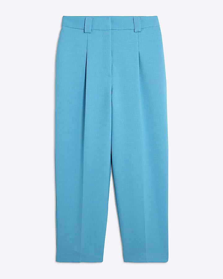 Aqua Tapered Straight Leg Trousers
