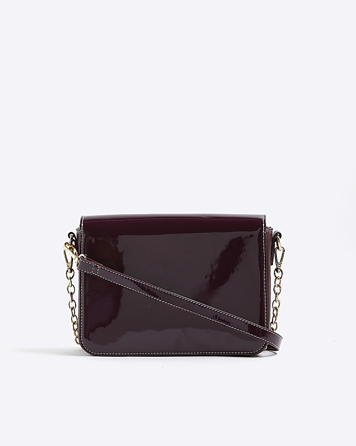 Red Patent RR Satchel Bag