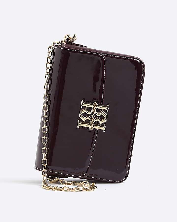 Red Patent RR Satchel Bag