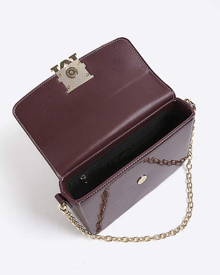 Red Patent RR Satchel Bag