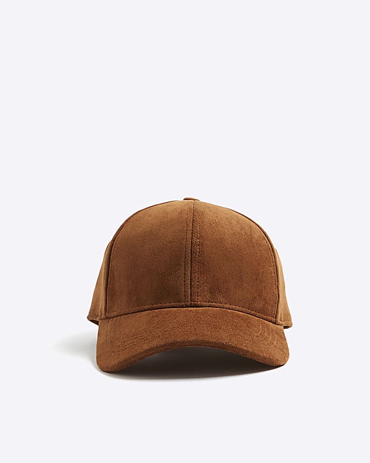 Brown Faux Suede Snaffle Cap