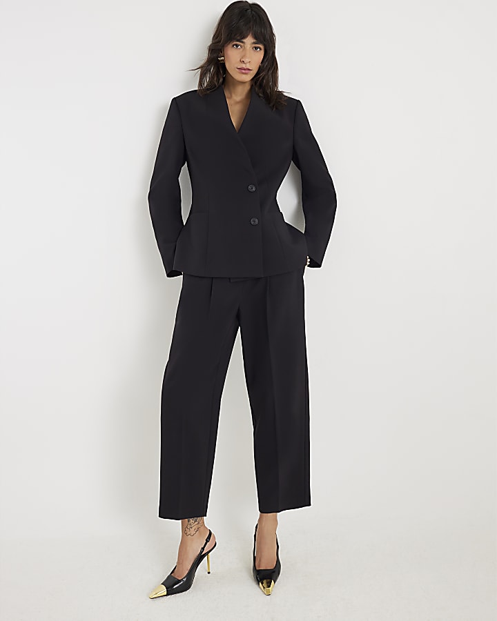 Black Straight Leg Trousers