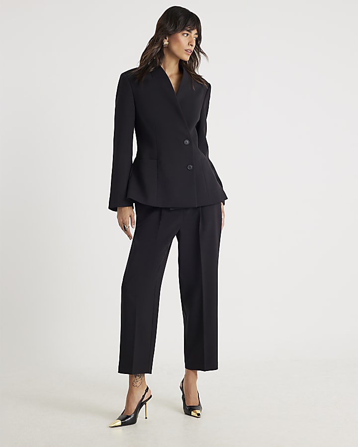 Black Straight Leg Trousers