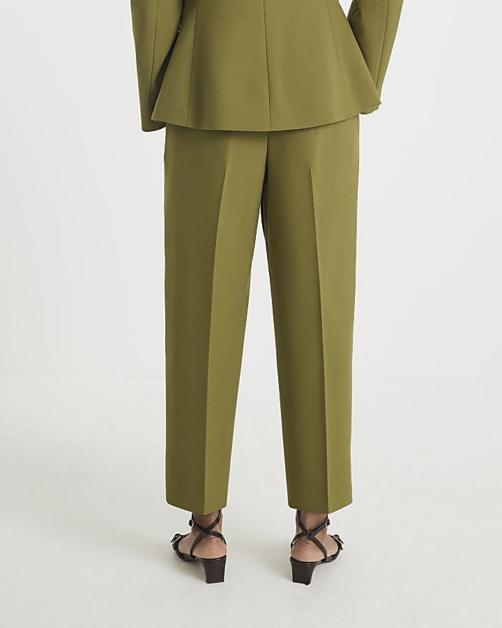 Green Straight Leg Trousers