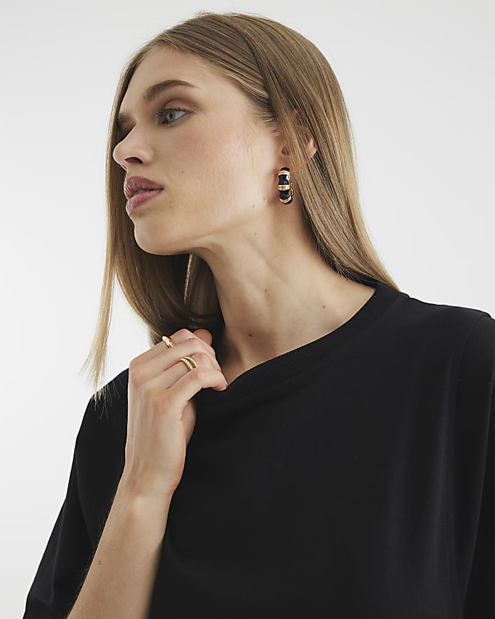 Black Kimono Sleeve T-Shirt