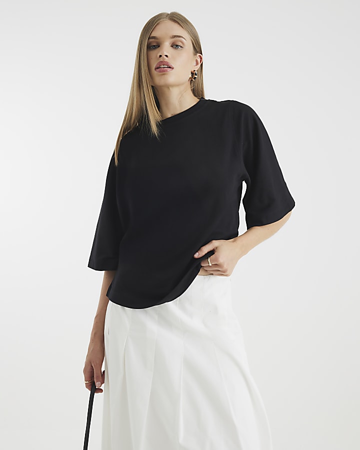 Black Kimono Sleeve T-Shirt