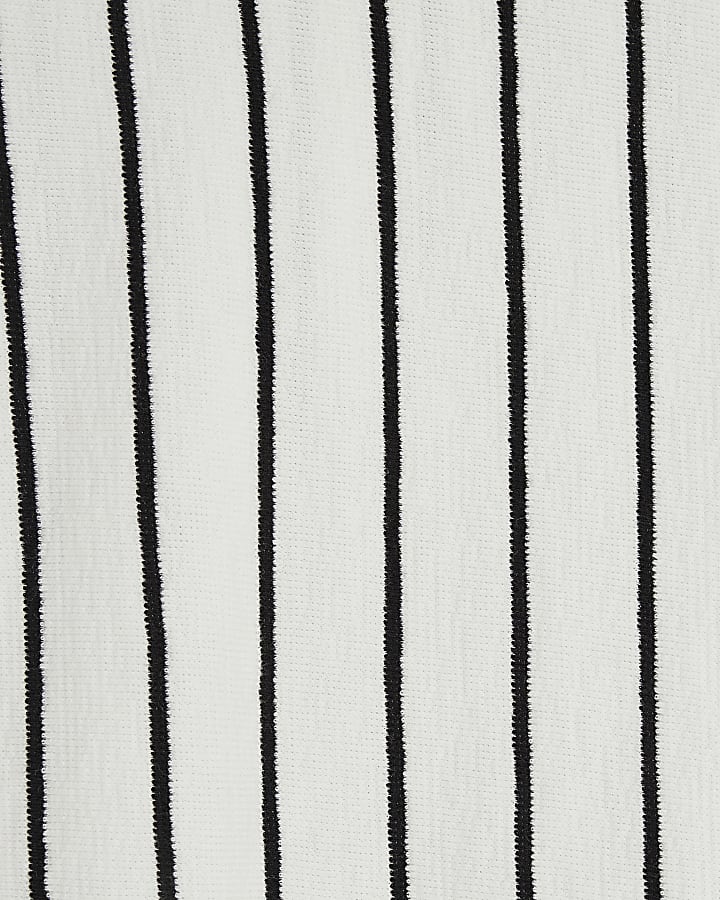 White Stripe Long Sleeve Top