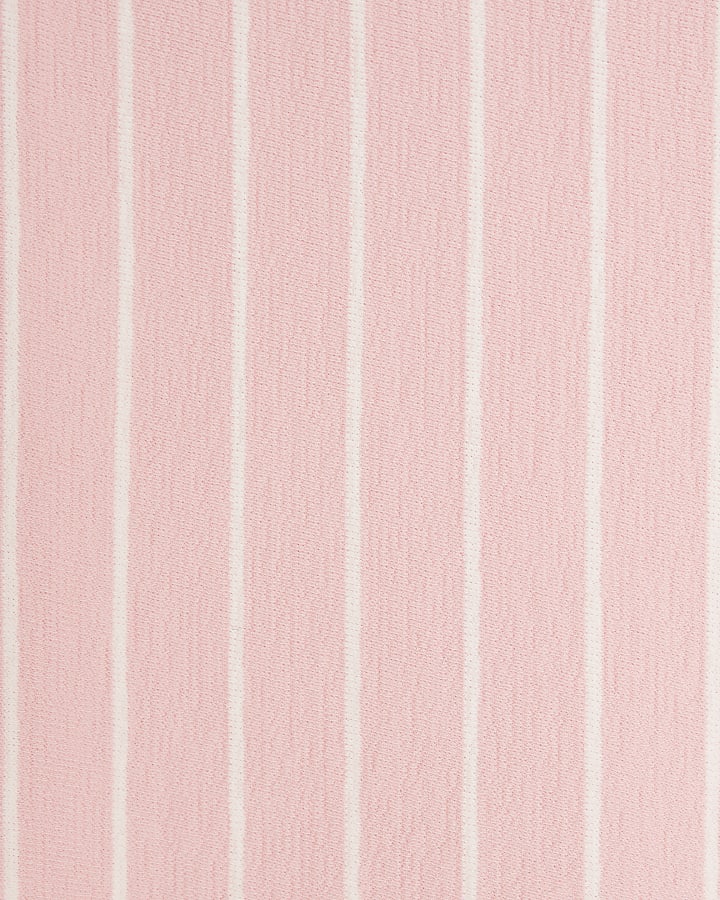 Pink Short Sleeve Stripe T-shirt