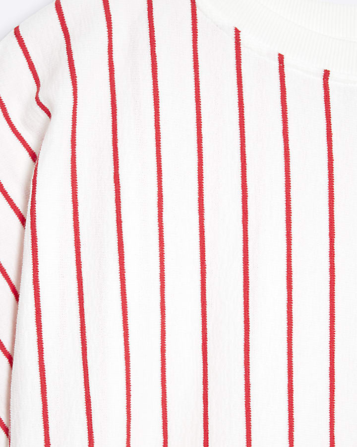 Red Short Sleeve Stripe T-shirt