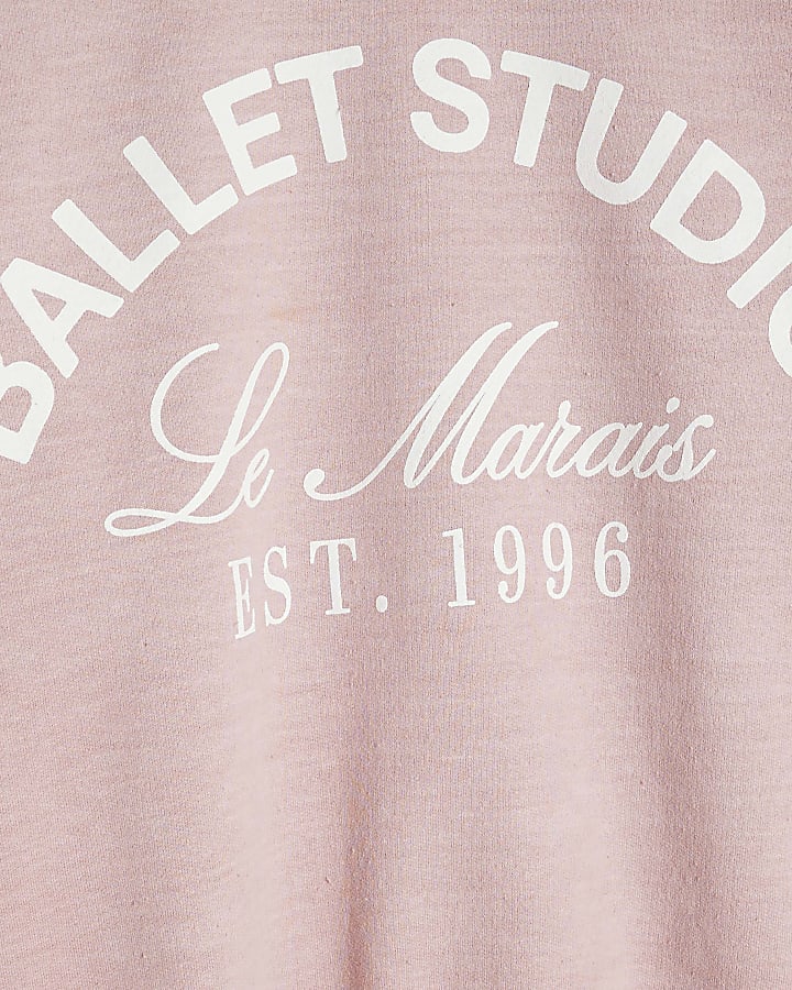 Pink Long Sleeve Ballet Studio Sweatshirt