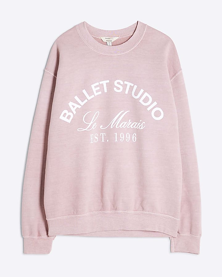 Pink Long Sleeve Ballet Studio Sweatshirt
