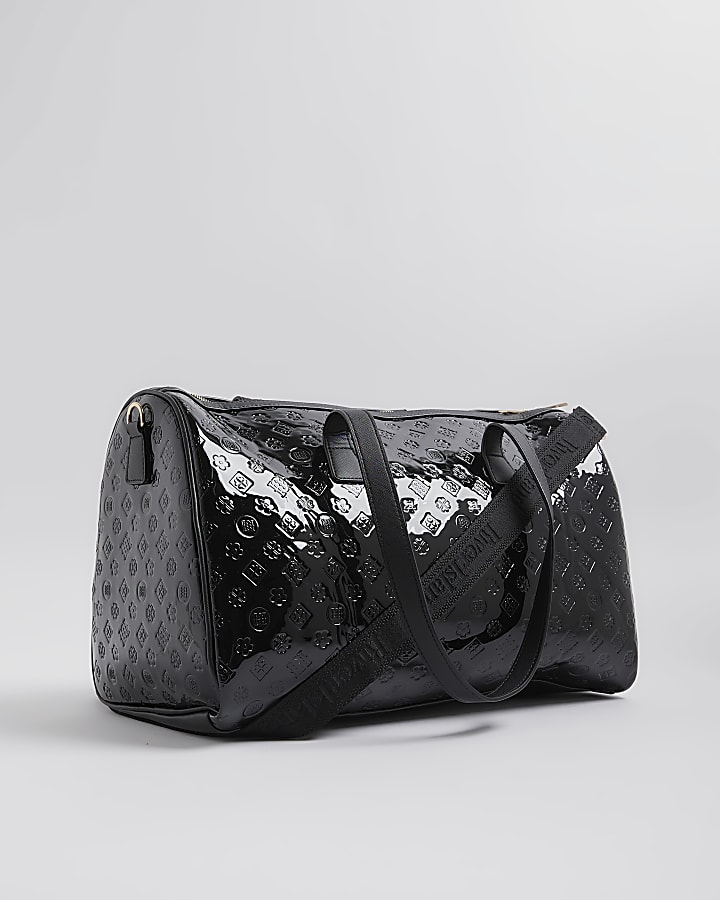 Black Patent Monogram Charm Holdall bag