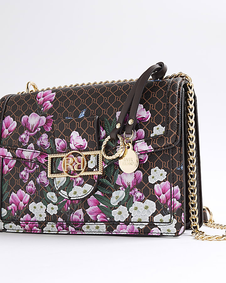 Brown Morgan Floral Monogram Shoulder bag