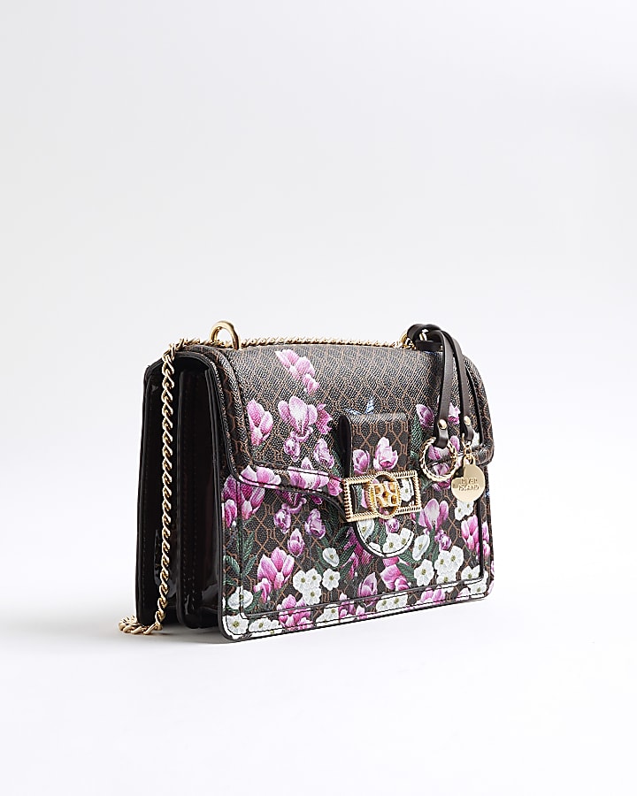 Brown Morgan Floral Monogram Shoulder bag