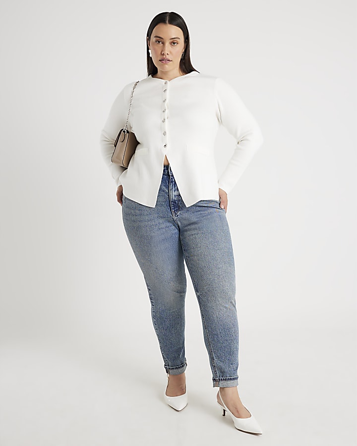 White Button Up Cardigan