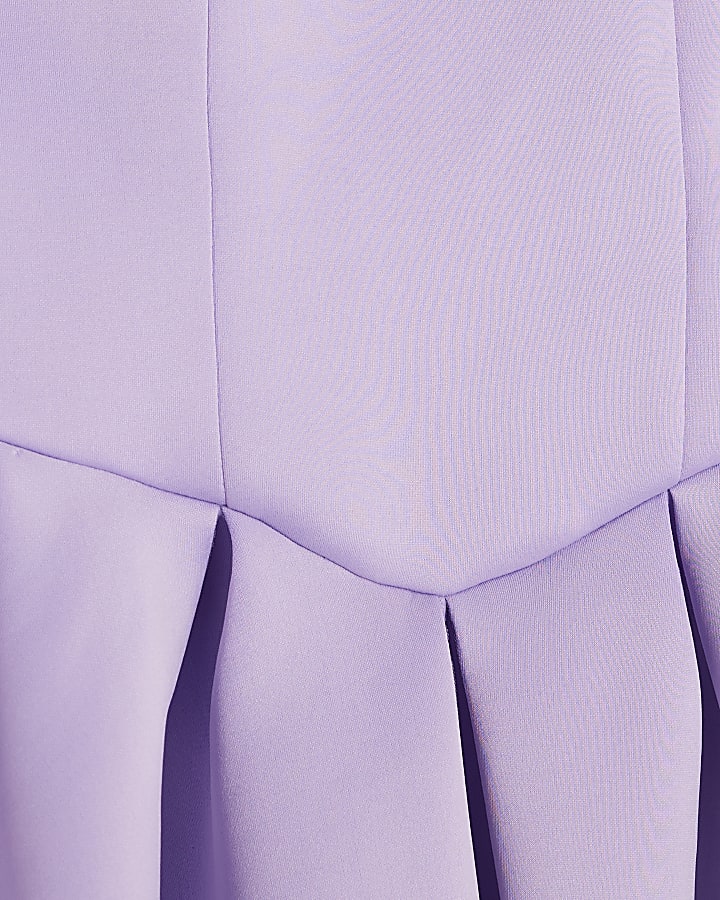Purple Sweetheart Peplum Bandeau Top