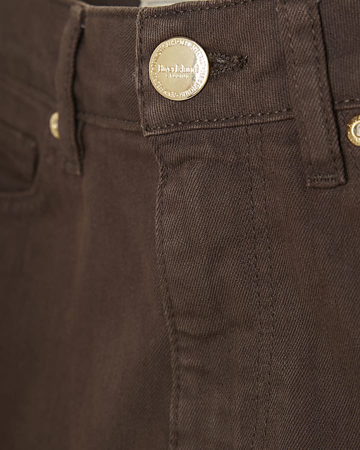 Brown Mid Rise Bootcut Jeans