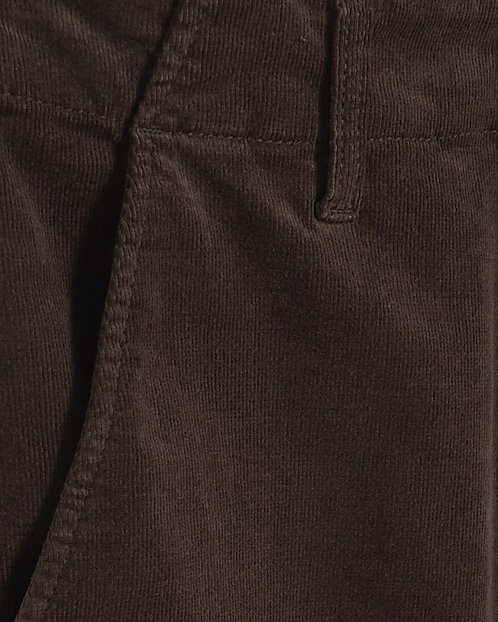 Brown Corduroy Wide Leg Trousers