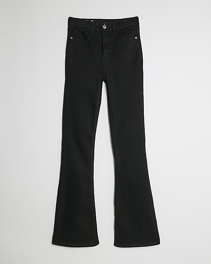 Black High Rise Sculpt Flare Jeans