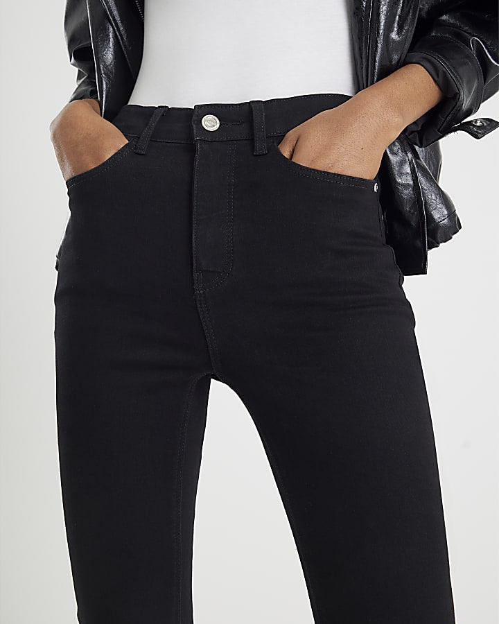 Black High Rise Sculpt Flare Jeans