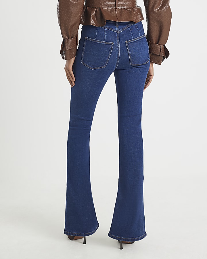 Blue High Rise Sculpt Flare Jeans