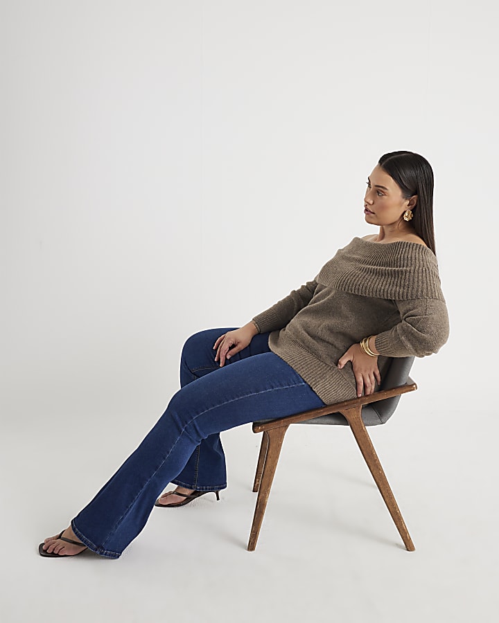 Blue High Rise Sculpt Flare Jeans