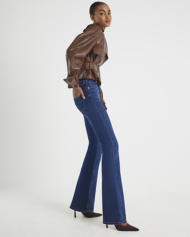 Blue High Rise Sculpt Flare Jeans