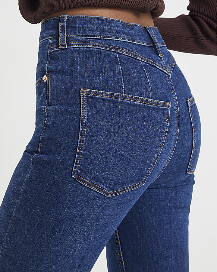 Blue High Rise Sculpt Flare Jeans