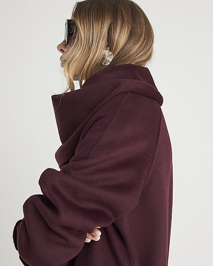 Red Handmade Scarf Coat