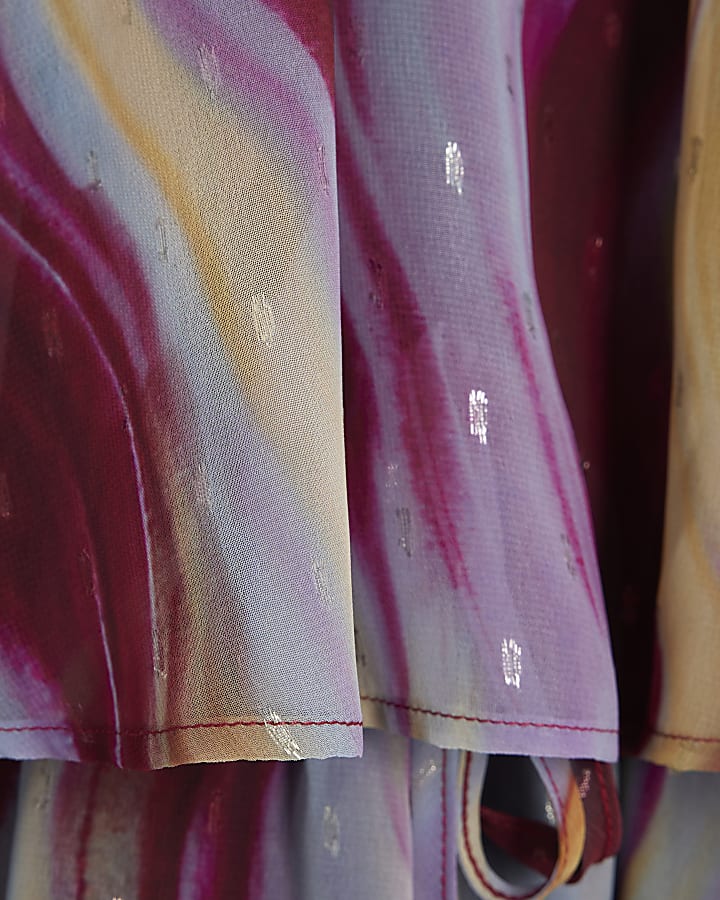 Brown Sleeveless Abstract Playsuit