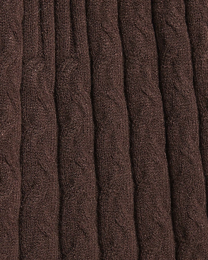Brown Cable Knit Trousers
